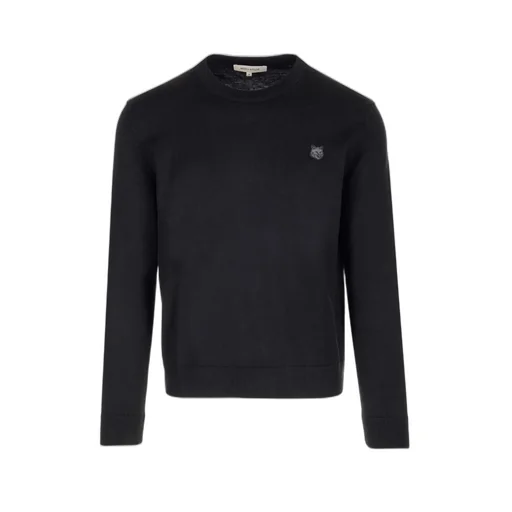 Maison Kitsuné Fox Embroidered Knitted Jumper