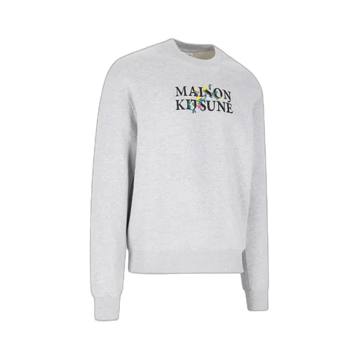 Maison Kitsuné Logo Printed Crewneck Sweatshirt