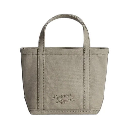 Maison Kitsuné Fox Head Embroidered Mini Tote Bag