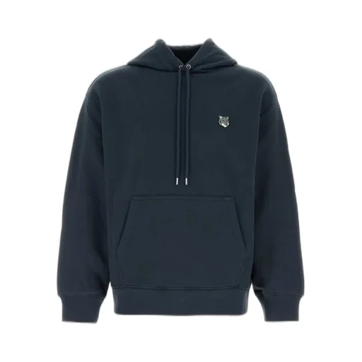 Maison Kitsuné Fox Head Patch Drawstring Hoodie