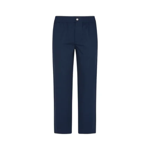 Maison Kitsuné Logo Embroidered Straight-Leg Trousers