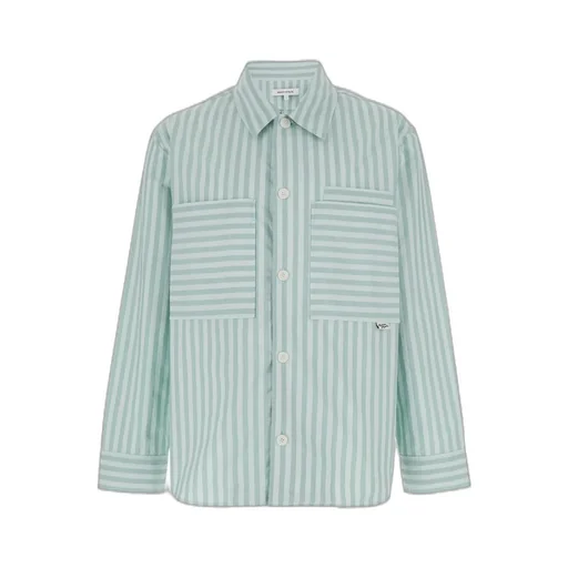 Maison Kitsuné Long Sleeved Striped Overshirt