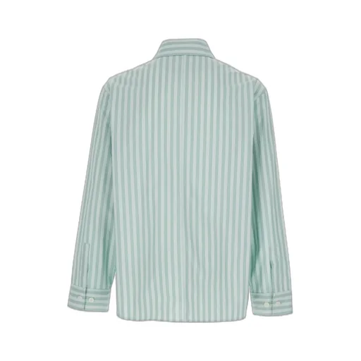 Maison Kitsuné Long Sleeved Striped Overshirt