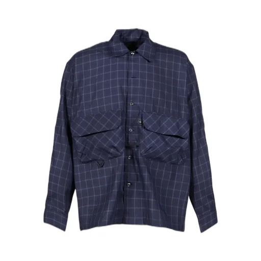 Tech Sports Open Collar Shirt L/S Nova Check / Nvy