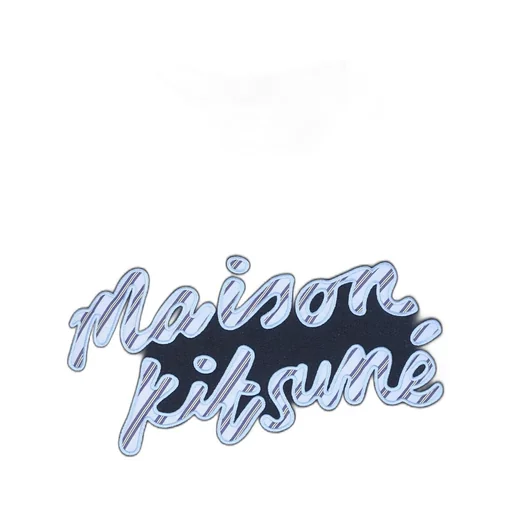 Maison Kitsuné Handwriting Striped Crewneck Sweatshirt