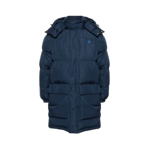 Maison Kitsuné Logo Embroidered High Neck Padded Coat