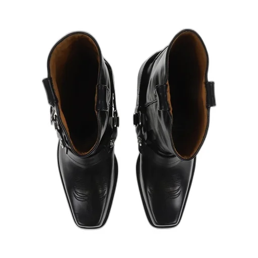 Aj1178 - Black Hard Leather / Blk