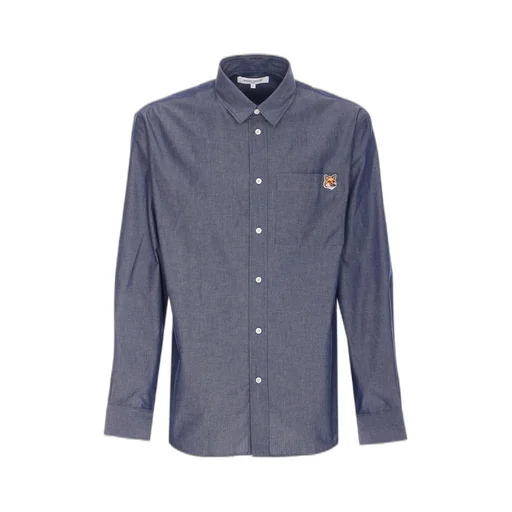 Maison Kitsuné Fox Head Patch Buttoned Shirt