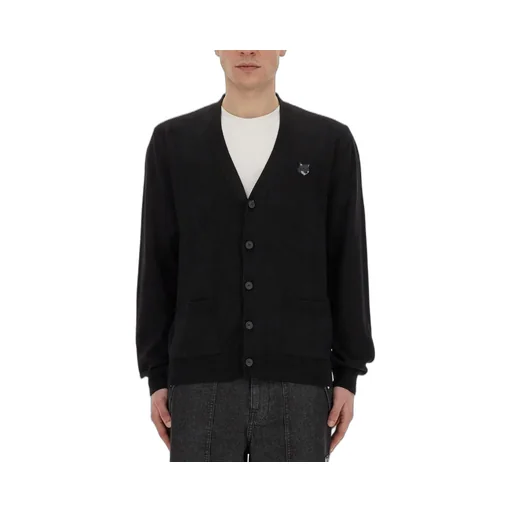 Maison Kitsuné Fox Head Patch Knit Cardigan