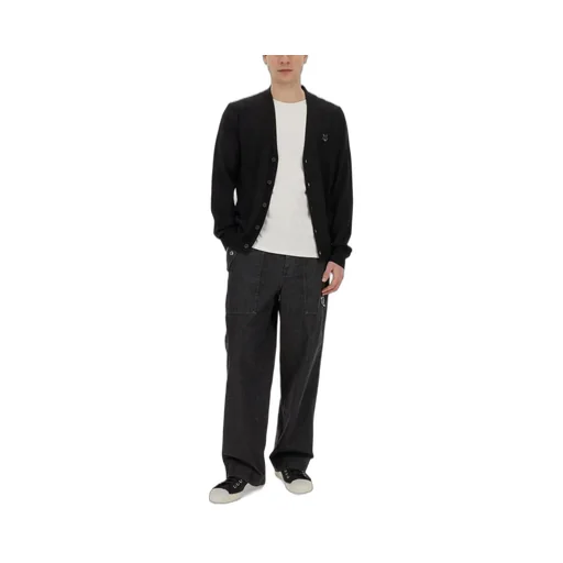 Maison Kitsuné Fox Head Patch Knit Cardigan