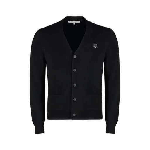 Maison Kitsuné Fox Head Patch Knit Cardigan