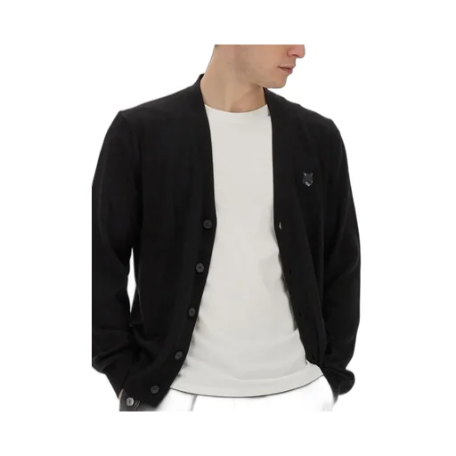 Maison Kitsuné Fox Head Patch Knit Cardigan