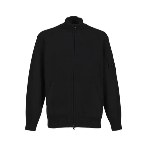 Knw Cardigan In Lambswool Grs / Blk