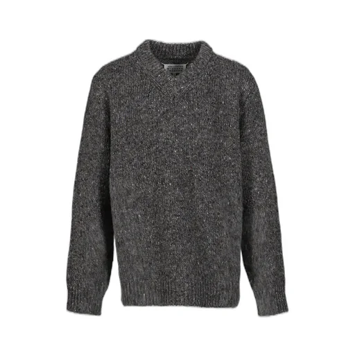 V-Neck Dropped-Shoulder Sweater