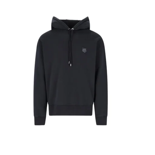Maison Kitsuné Fox Head Patch Drawstring Hoodie