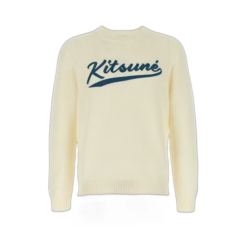 Maison Kitsuné Logo Embroidered Knit Jumper