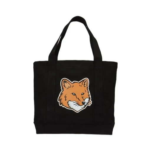 Maison Kitsuné Fox Head Printed Large Tote Bag