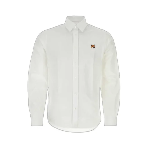 Maison Kitsuné Fox Head Patch Long-Sleeved Shirt
