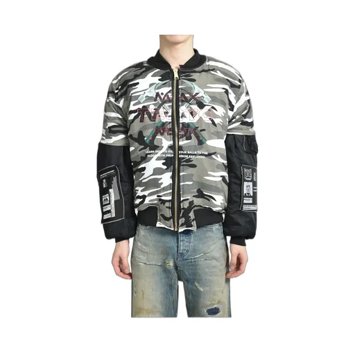 Metallic Testo T-Shirt - Bomber Jacket / Gry Camo