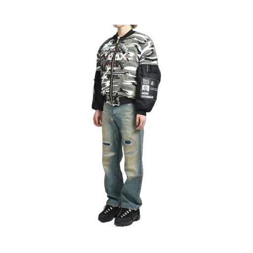 Metallic Testo T-Shirt - Bomber Jacket / Gry Camo