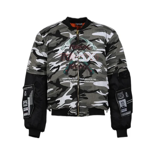 Metallic Testo T-Shirt - Bomber Jacket / Gry Camo