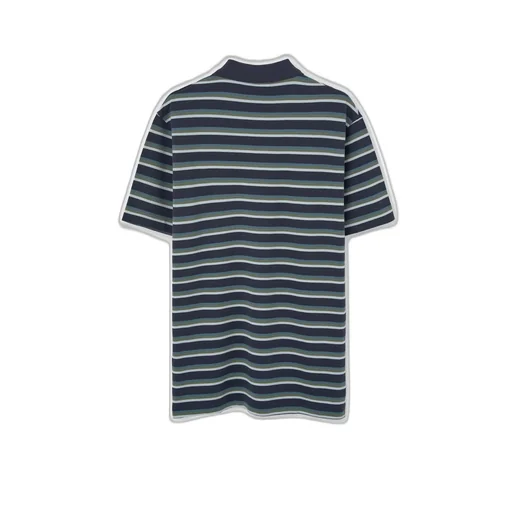 Maison Kitsuné Profile Fox Patch Striped Polo Shirt