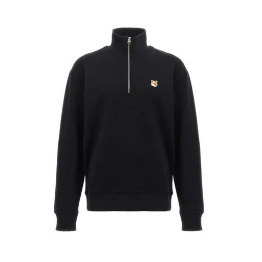 Maison Kitsuné Fox Head Patch Half-Zip Sweatshirt