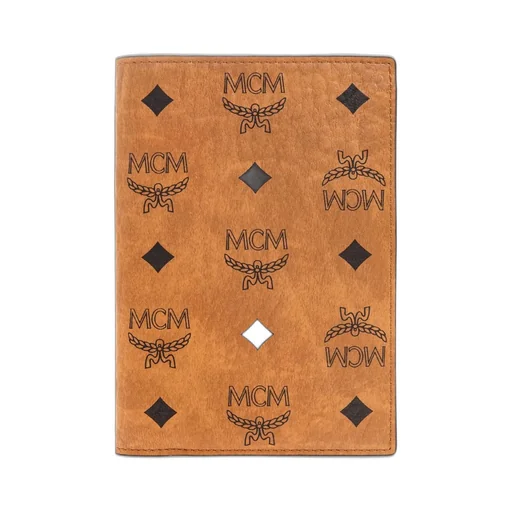Mcm Logo Printed Passport Holder