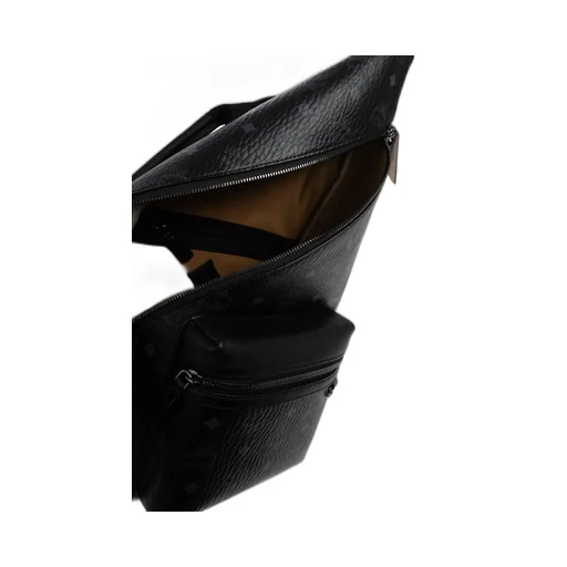 Mcm One Shoulder Zipped Backpack