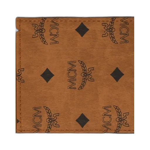 Mcm Allover Logo Printed Zipped Card Holder