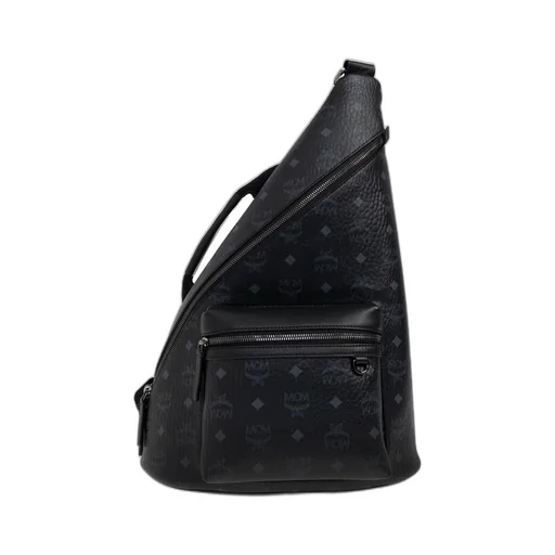 Mcm One Shoulder Zipped Backpack