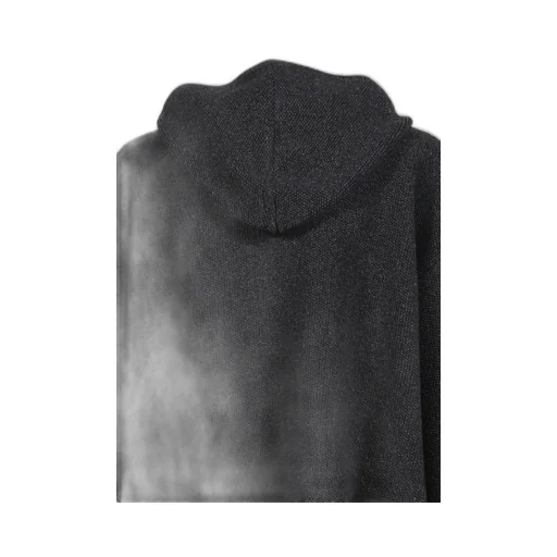 Charcoal Boucle Hoodie Zip-Up / Cha
