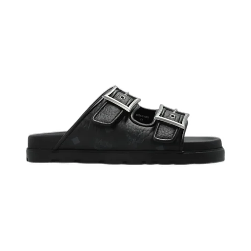 Mcm Double Strap Monogram Slides
