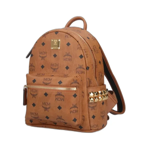 Mcm Monogram Printed Zipped Backpack