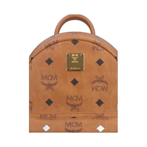 Mcm Monogram Printed Zipped Backpack