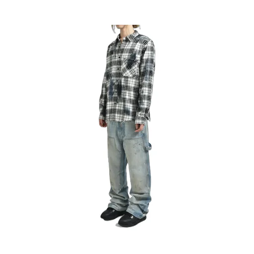 Ma Quad Bleach Flannel / Black