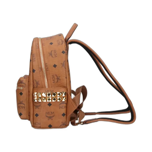 Mcm Monogram Printed Zipped Backpack