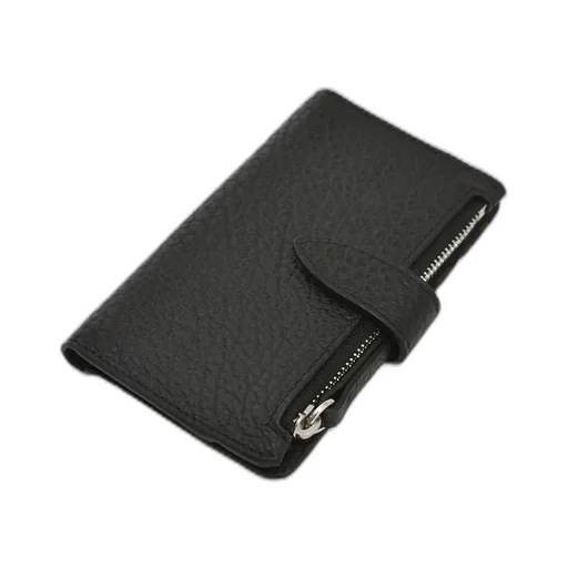 Card Holder Clip 2 With Zip / Blk