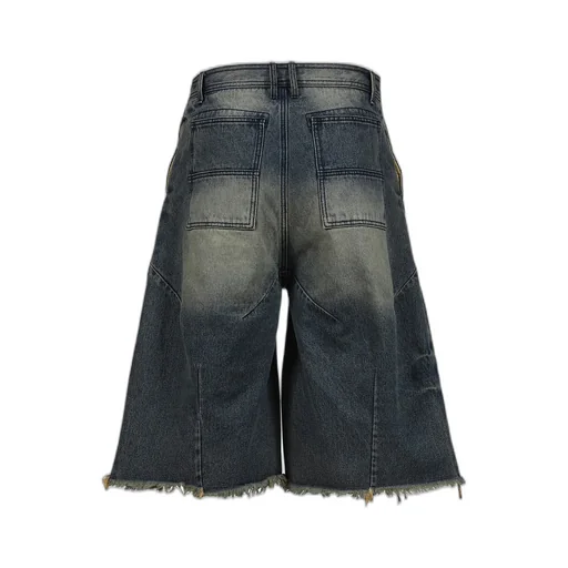 Front Zip Baggy Denim Shorts / D.Ind
