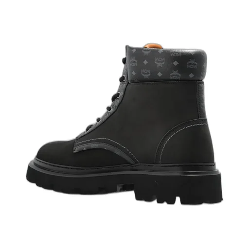 Mcm Monogram Print Ankle Boots