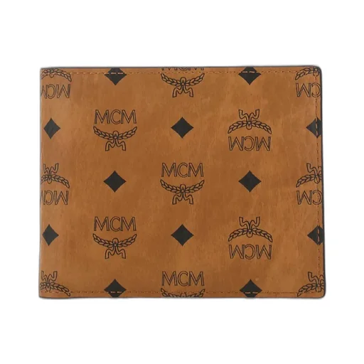 Mcm All-Over Logo Detailed Bi-Fold Wallet