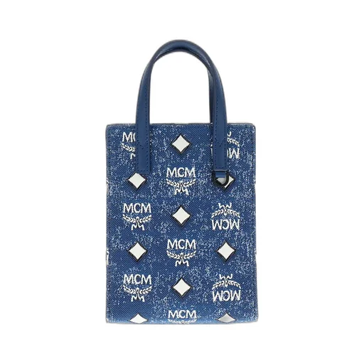 Mcm Aren Denim Mini Tote Bag