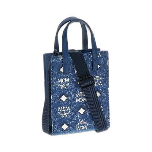 Mcm Aren Denim Mini Tote Bag