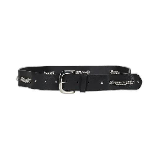 Chain ​​Leather Belt / Black