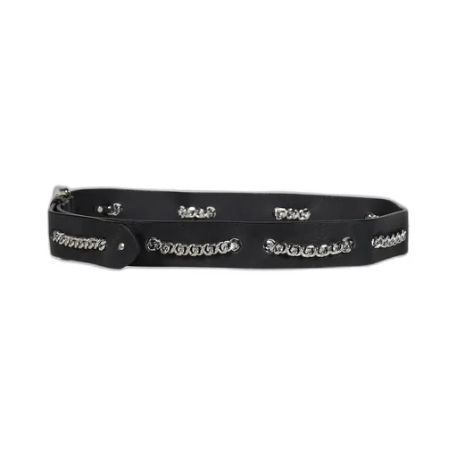 Chain ​​Leather Belt / Black