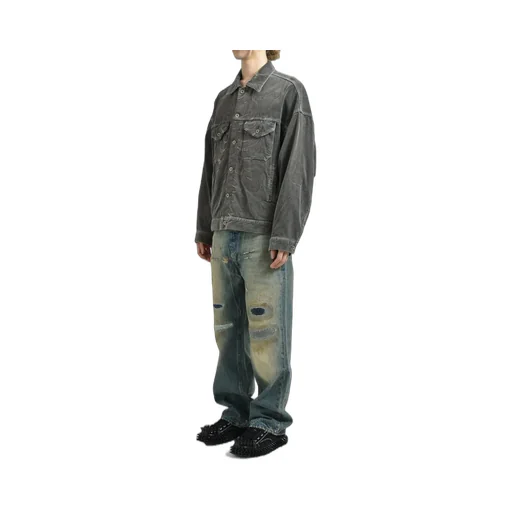Bone Applique Corduroy Jacket / Gry