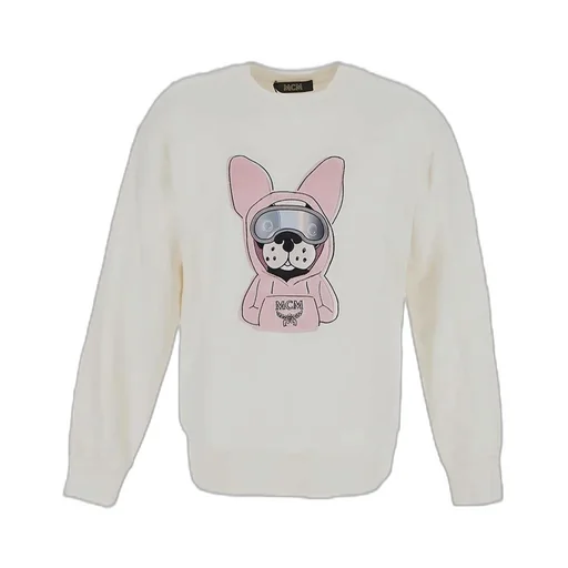 Mcm Dog Embroidered Crewneck Sweatshirt