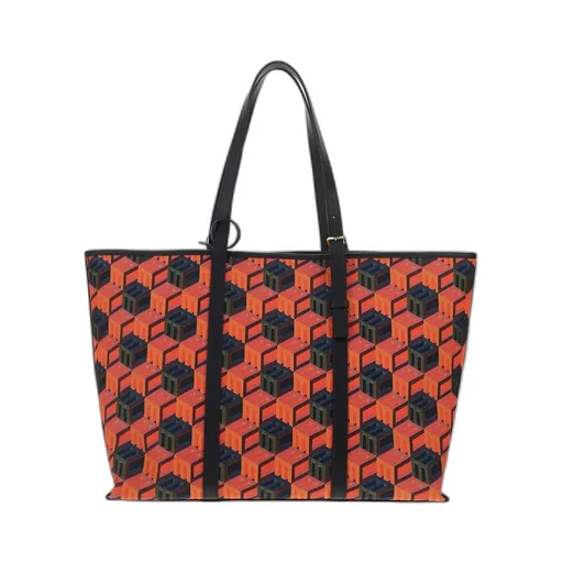 Mcm Cubic Monogram Jacquard Tote Bag