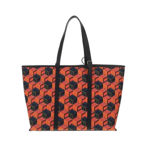 Mcm Cubic Monogram Jacquard Tote Bag