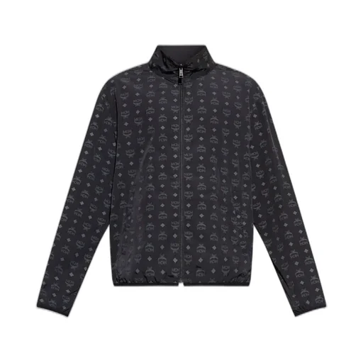 Mcm Logo Printed Zipped Jacket